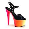 Pleaser - RAINBOW309UV Sandale à bride à la cheville, Pole dance chaussures - Chaussures de pole dance - Noir/Multicolore Product image